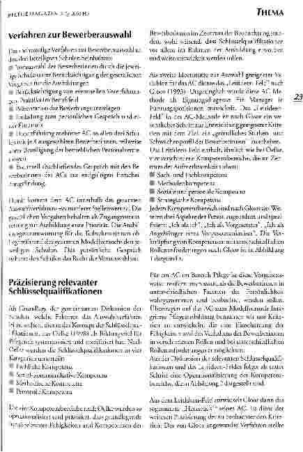 Vorschauseite 2: Das Assessment-Center zur Bewerberauswahl in der Pflegeausbildung Erste Erfahrungen im Modellprojekt Integrierte Pflegeausbildung in Bremen