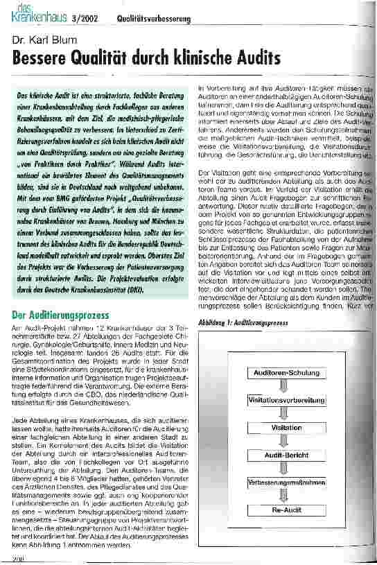 Vorschauseite 1: Bessere Qualität durch klinische Audits