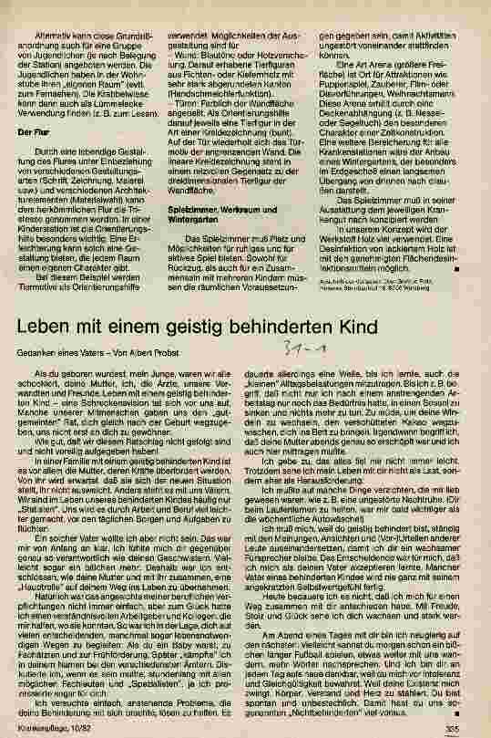 Vorschauseite 1: Leben mit einem geistig behinderten Kind Gedanken eines Vaters