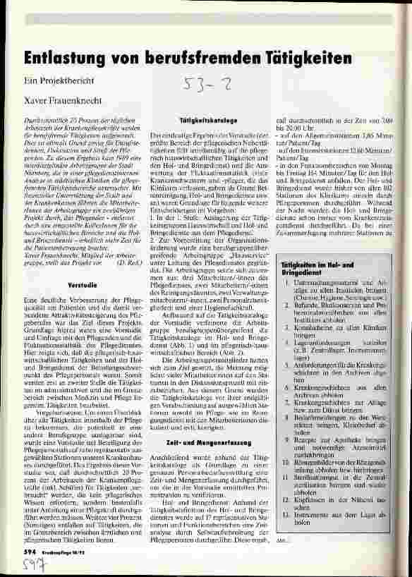Vorschauseite 1: Entlastung von berufsfremden Tätigkeiten