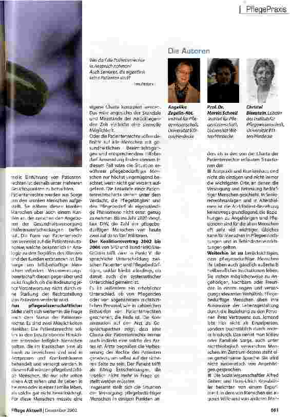 Vorschauseite 2: Die neue Charta der Patientenrechte