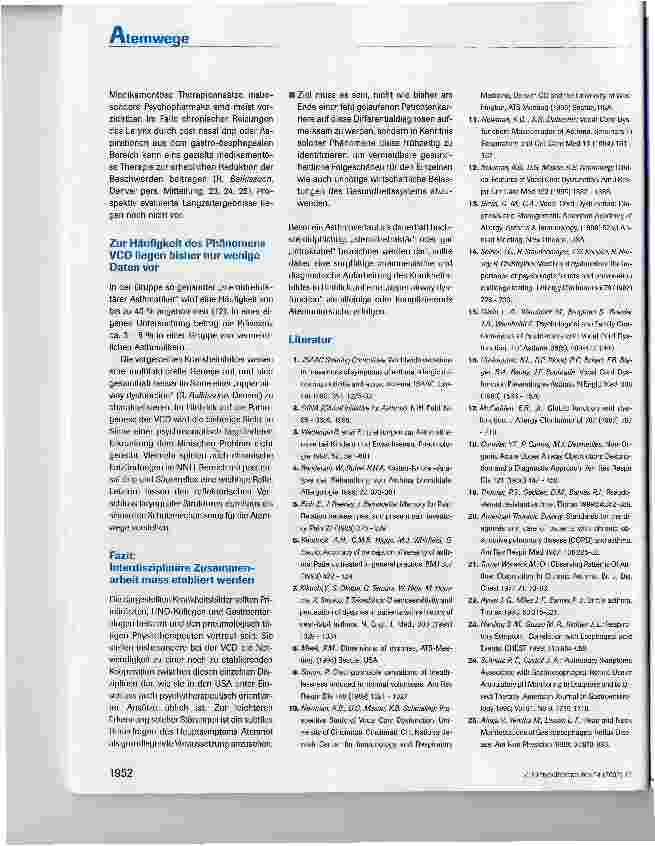 Vorschauseite 5: Wenn die oberen Atemwege streikenDifferentialdiagnose des therapieresistenten Asthma bronchiale