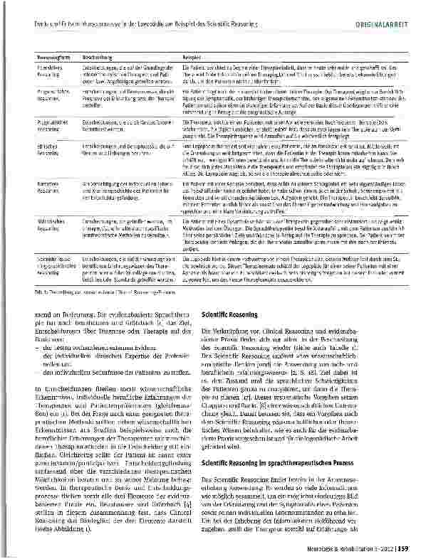 Vorschauseite 3: Denkund Entscheidungsprozesse in der Logopädie am Beispiel des Scientific Reasoning