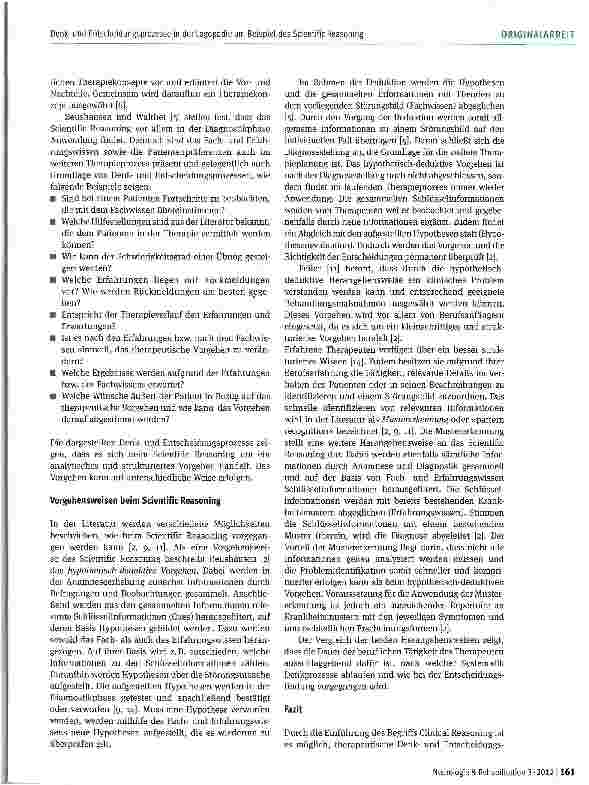 Vorschauseite 5: Denkund Entscheidungsprozesse in der Logopädie am Beispiel des Scientific Reasoning