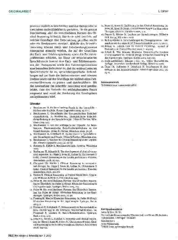 Vorschauseite 6: Denkund Entscheidungsprozesse in der Logopädie am Beispiel des Scientific Reasoning