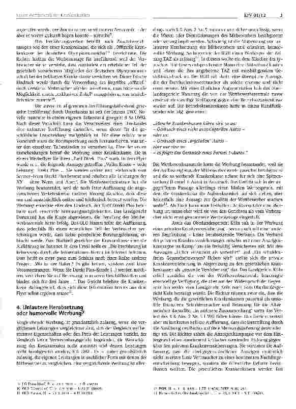 Vorschauseite 3: Fairer Wettbewerb der Krankenkassen -Aktuelle Fälle aus dem Wettbewerbsrecht