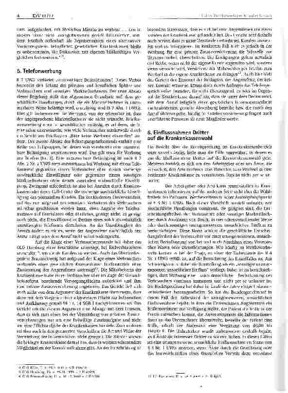 Vorschauseite 4: Fairer Wettbewerb der Krankenkassen -Aktuelle Fälle aus dem Wettbewerbsrecht