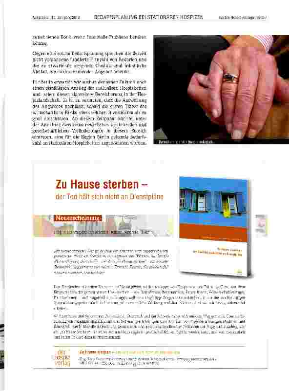 Vorschauseite 2: Bedarfsplanung stationärer Hospize in Berlin