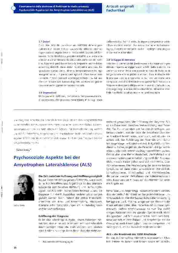 Vorschauseite 1: Psychosoziale Aspekte bei der Amyotrophen Lateralsklerose (ALS)