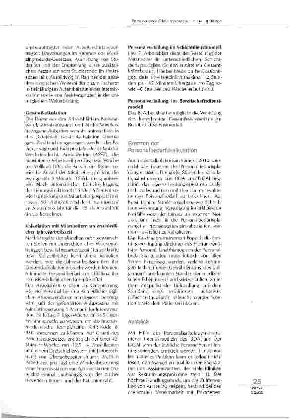 Vorschauseite 3: Personalbedarf Intensivmedizin - mal prkatisch