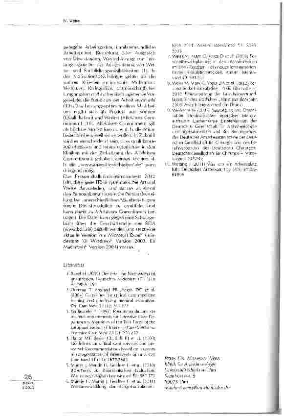 Vorschauseite 4: Personalbedarf Intensivmedizin - mal prkatisch