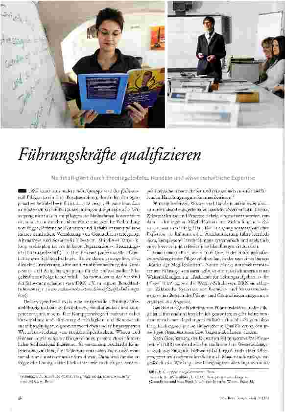 Vorschauseite 1: Führungskräfte qualifizierenNachhaltigkeit durch theoriegeleitetes Handeln und wissenschaftliche Expertise