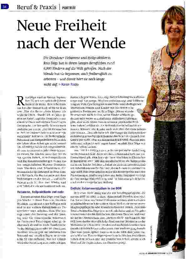 Vorschauseite 1: Neue Freiheit nach der Wende