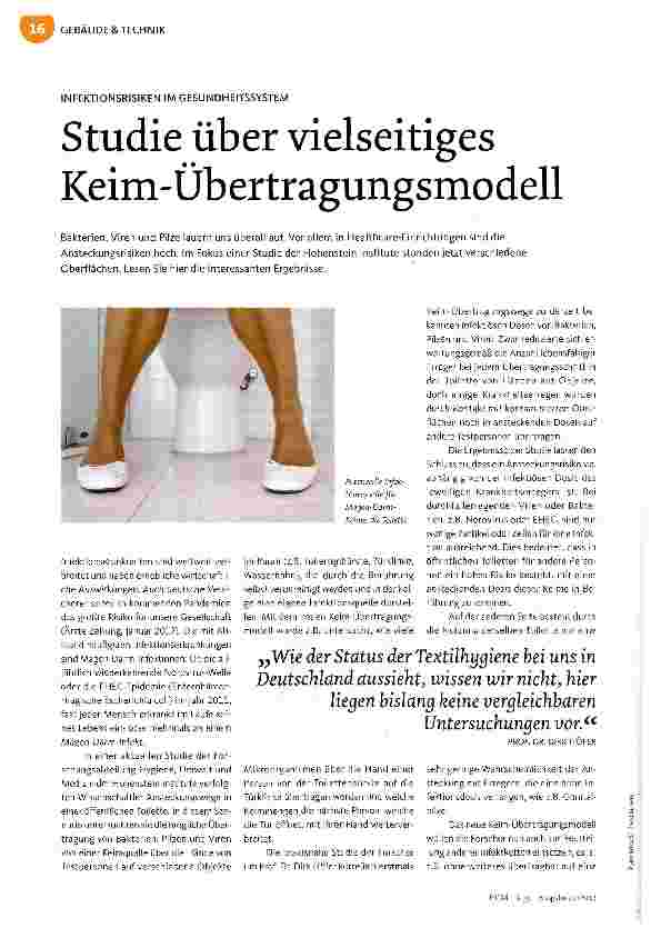 Vorschauseite 1: Studie über vielseitiges Keim-Übertragungsmodell