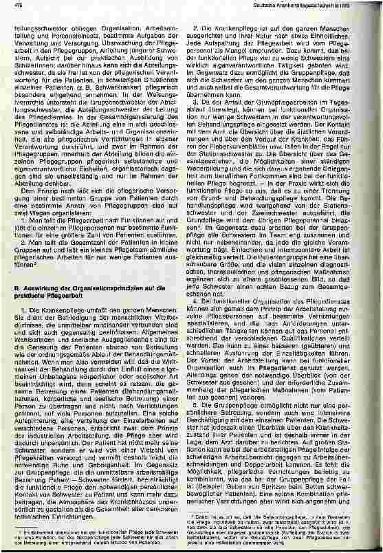 Vorschauseite 2: Die Organisation der Pflegearbeit