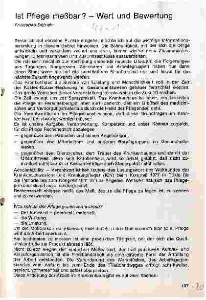 Vorschauseite 1: Ist Pflege meßbar? - Wert und Bewertung
