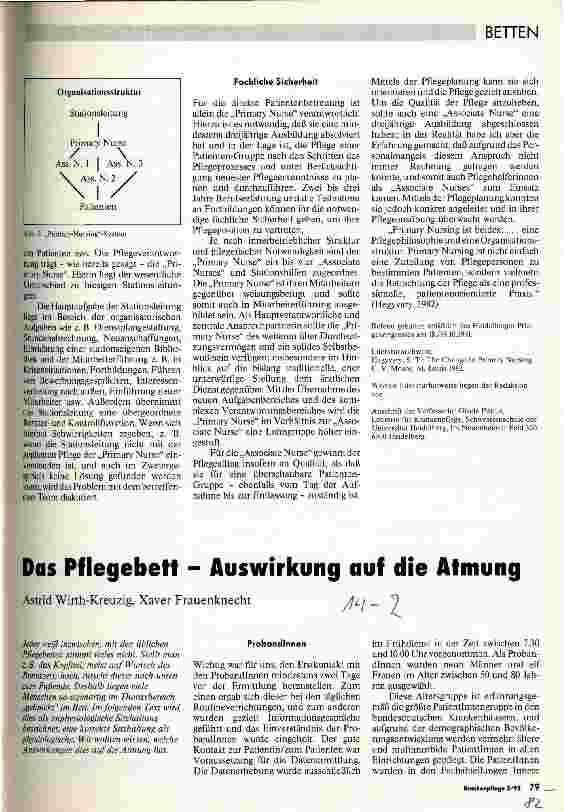 Vorschauseite 1: Das Pflegebett - Auswirkung auf die Atmung