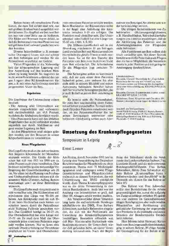 Vorschauseite 4: Das Pflegebett - Auswirkung auf die Atmung