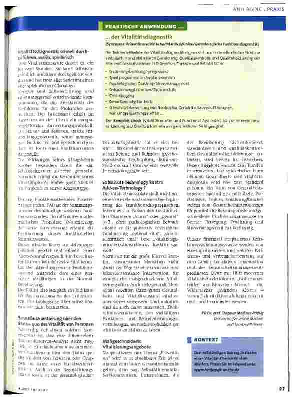 Vorschauseite 2: Vitalitätsdisgnostik