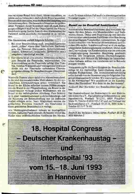 Vorschauseite 5: Dem Feuer keine Chance! Brandschutzplanung im Krankenhaus