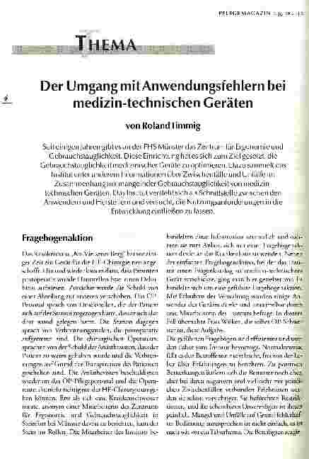 Vorschauseite 1: Der Umgang mit Anwendungsfehlern bei medizin-technischen Geräten