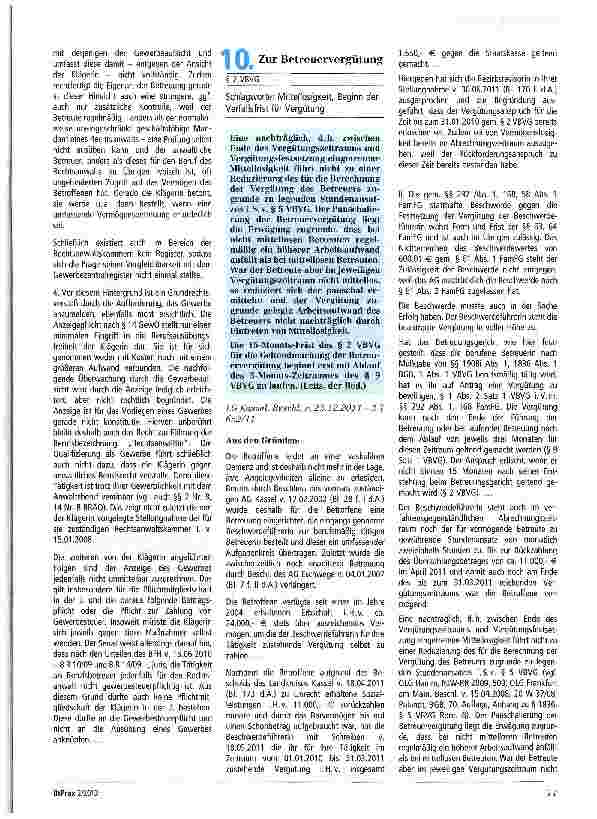 Vorschauseite 1: Zur Betreuervergütung § 2 VBVG