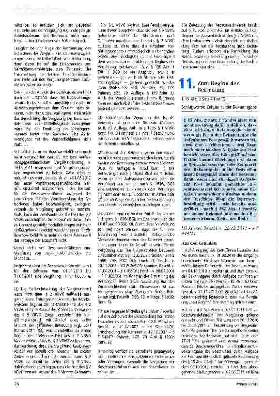 Vorschauseite 2: Zur Betreuervergütung § 2 VBVG