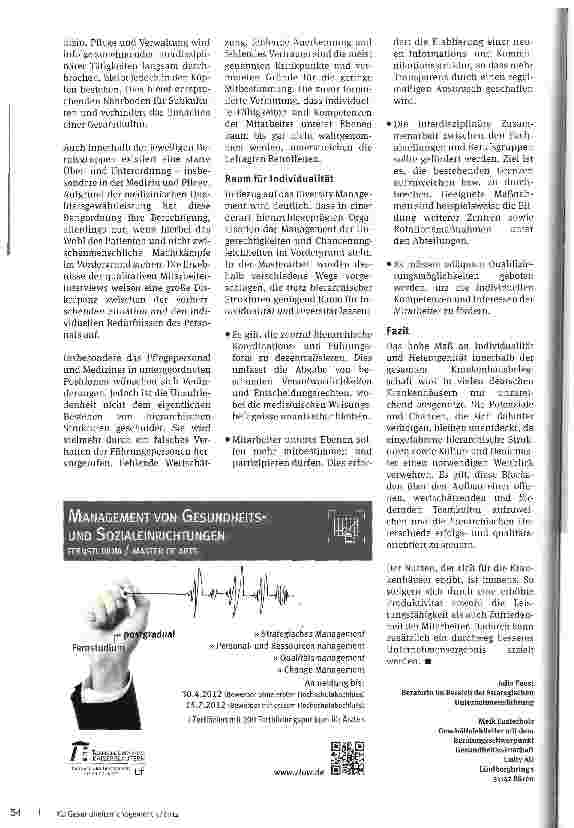 Vorschauseite 2: Der Umgang mit Hierarchien im Krankenhaus