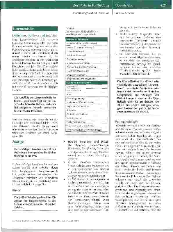 Vorschauseite 6: Thromboseprophylaxe und Lungenembolie