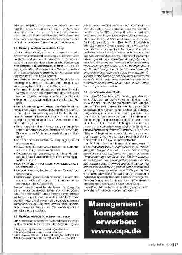 Vorschauseite 2: Management der Medizintechnik