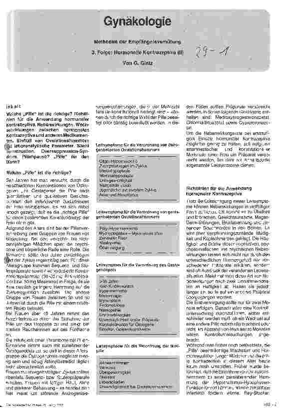 Vorschauseite 1: Gynäkologie