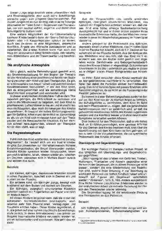 Vorschauseite 2: Der Heilungsprozeß in der psychoanalytischen Kinderpsychotherapie