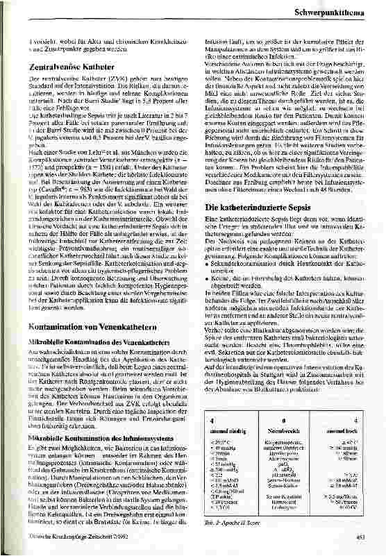 Vorschauseite 3: Die katheterassoziierte Sepsis