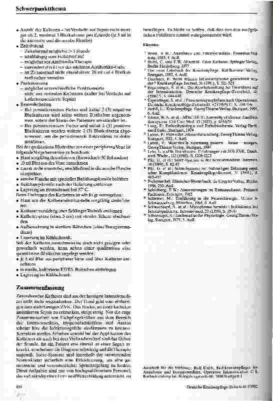 Vorschauseite 4: Die katheterassoziierte Sepsis