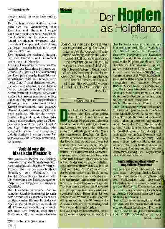 Vorschauseite 1: Der Hopfen als Heilpflanze