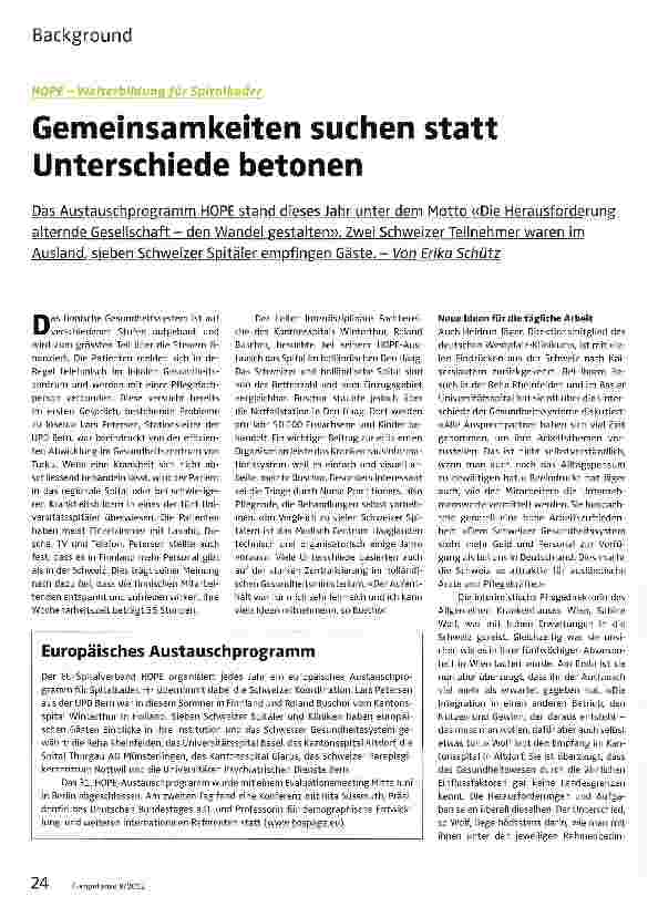 Vorschauseite 1: Gemeinsamkeiten suchen statt Unterschiede betonen