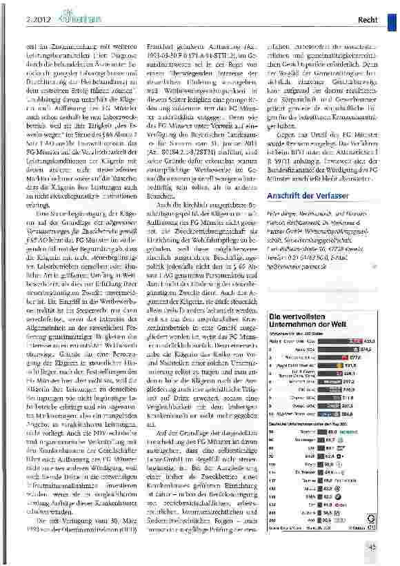 Vorschauseite 2: Wegfall der Zweckbetriebseigenschaft von Laborbetrieben bei Ausgliederung in eine selbstständige Labor-GmbH