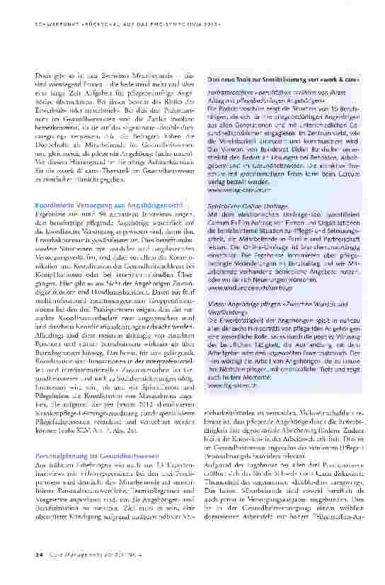 Vorschauseite 2: Work & Care: Die Unternehmen sind gefordert