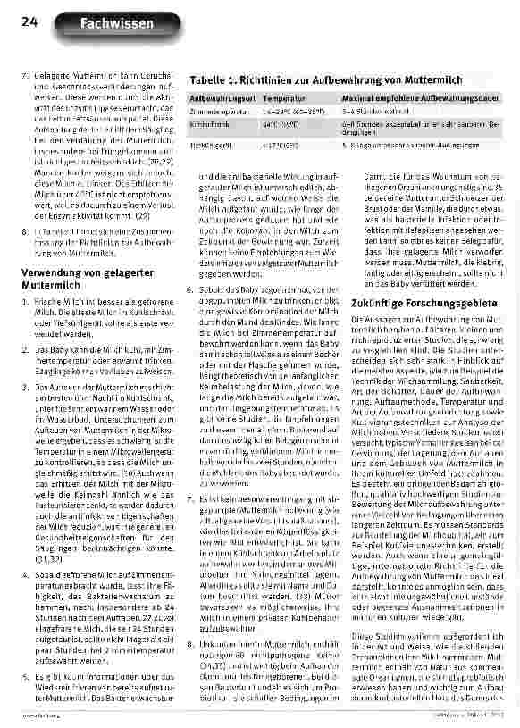Vorschauseite 3: ABM Klinisches Protokoll Nr. 8: Aufbewahrung von Muttermilch - Informationen für den häuslichen Gebrauch bei termingeborenen, gesunden Säuglingen