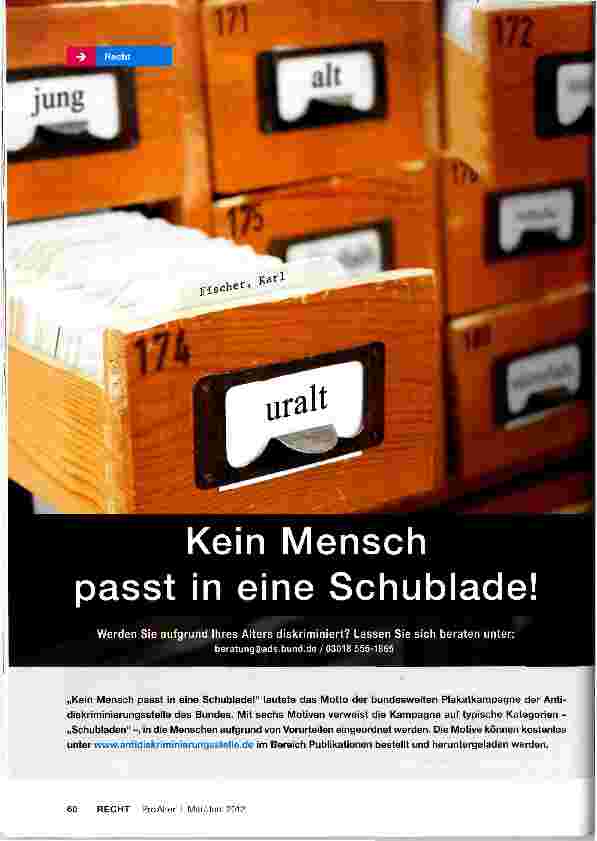 Vorschauseite 1: Aktuelle Umfrageergebnisse zum Thema Altersdiskriminierung
