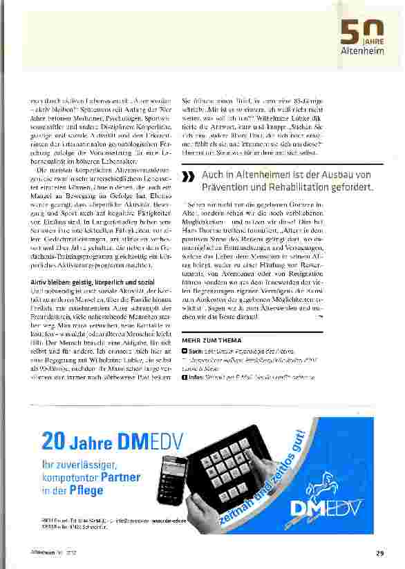 Vorschauseite 3: Altern wir in Zukunft anders?
