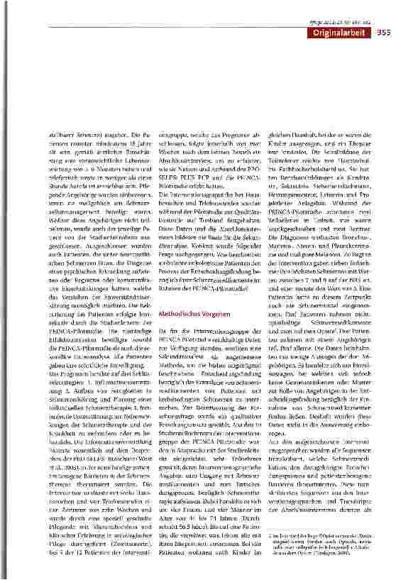 Vorschauseite 3: Entscheidungswege von onkologischen Patienten im Umgang mit Schmerzmedikamenten im häuslichen Umfeld: eine qualitative Sekundäranalyse