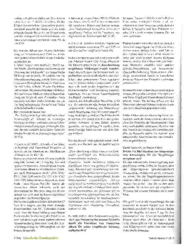 Vorschauseite 4: Ein Fll unkontrollierter Niedrigpotenzeinnahme von Arsenicum album D6 mit letalem Ausgangktirisch hinterfragt Teil 2