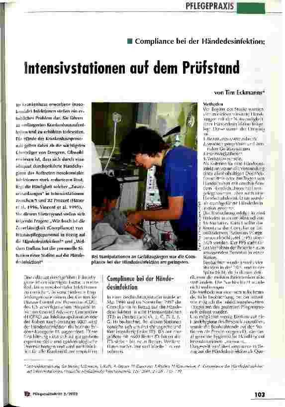 Vorschauseite 1: Intensivstationen auf dem Prüfstand