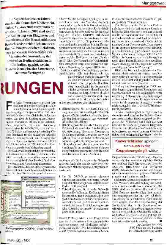 Vorschauseite 1: Zwei Monate Erfahrungen