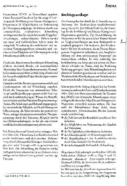 Vorschauseite 2: Disease-Management-Programme Chancen und Herausforderung für das deutsche Gesundheitswesen