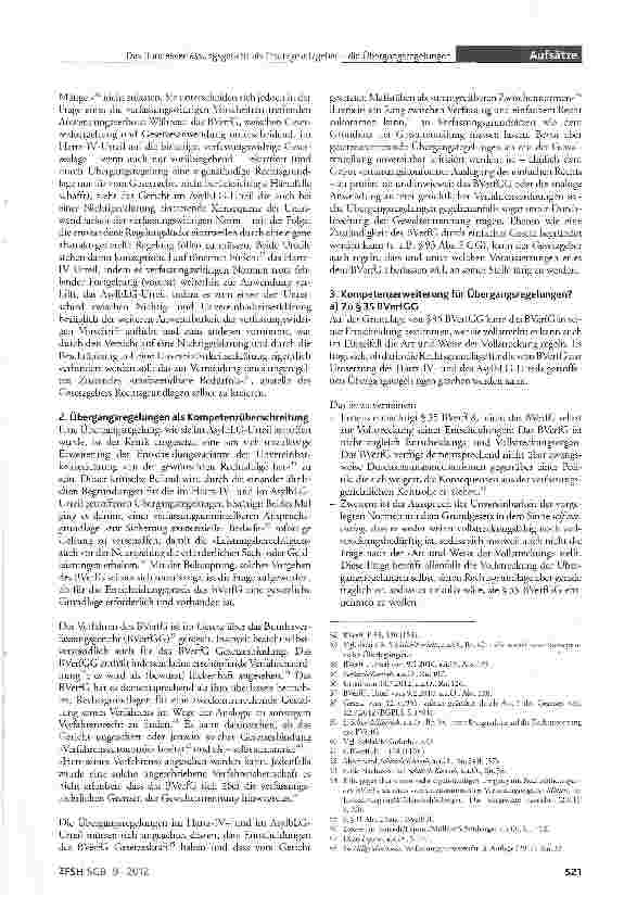 Vorschauseite 3: Das Bundesverfassungsgericht als Ersatzgesetzgeber - die Übergangsregelungen des Hartz-IVund des AsylbLG-Urteils