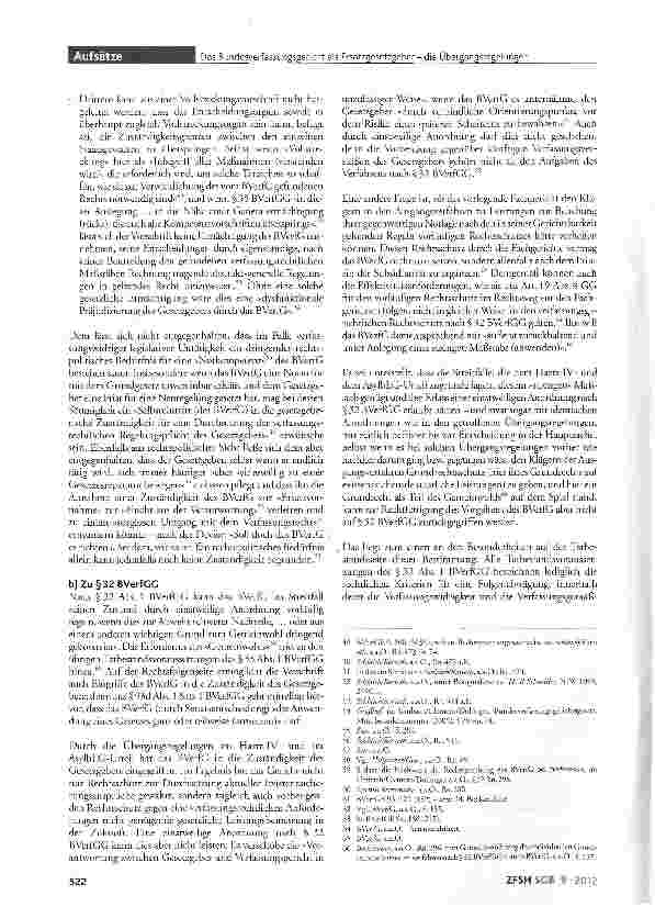 Vorschauseite 4: Das Bundesverfassungsgericht als Ersatzgesetzgeber - die Übergangsregelungen des Hartz-IVund des AsylbLG-Urteils