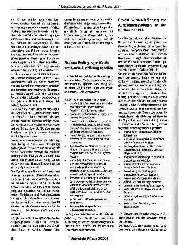 Vorschauseite 2: Pflegeausbildungfür und mit der Pflegepraxis