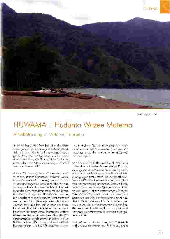 Vorschauseite 1: HUWAMA- Huduma Wazee Matema